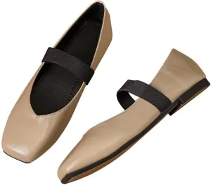 Women's Flat Mary Jane Shoes Ankle Strap Round Toe Chinese Style Ballet Flats Casual Walking Shoes