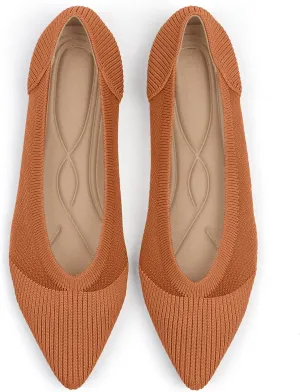 Women's Flats Shoes Pointed Toe Knit Ballet Comfortable Dressy Mesh Flat