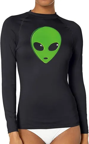 Women's Funny Cute Graphic Long Sleeve Rash Guard Sports Wicking T-Shirt for MMA BJJ Wrestling