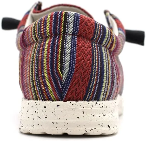 Womens Hola Multicolor Canvas Upper Fashion Slip On Loafers