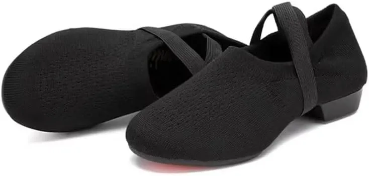Women's Low Heel Breathable Dance Shoes for Indoor Yoga Ballet Exercise