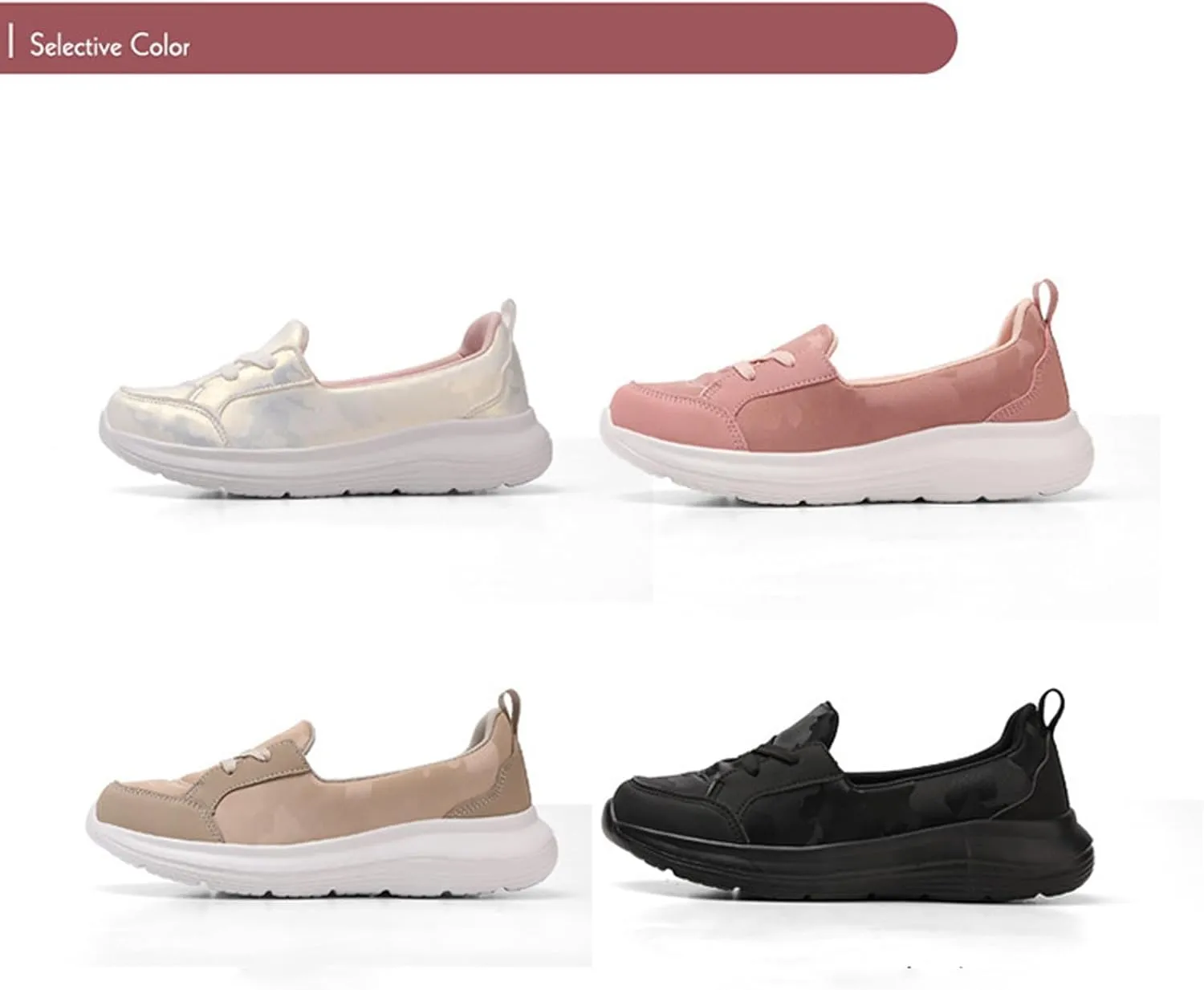 Women's Pattern Print Slip On Walking Shoes Comfortable Casual Arch Support Non-Slip Breathable Soft Sole Low Top Loafers Flats