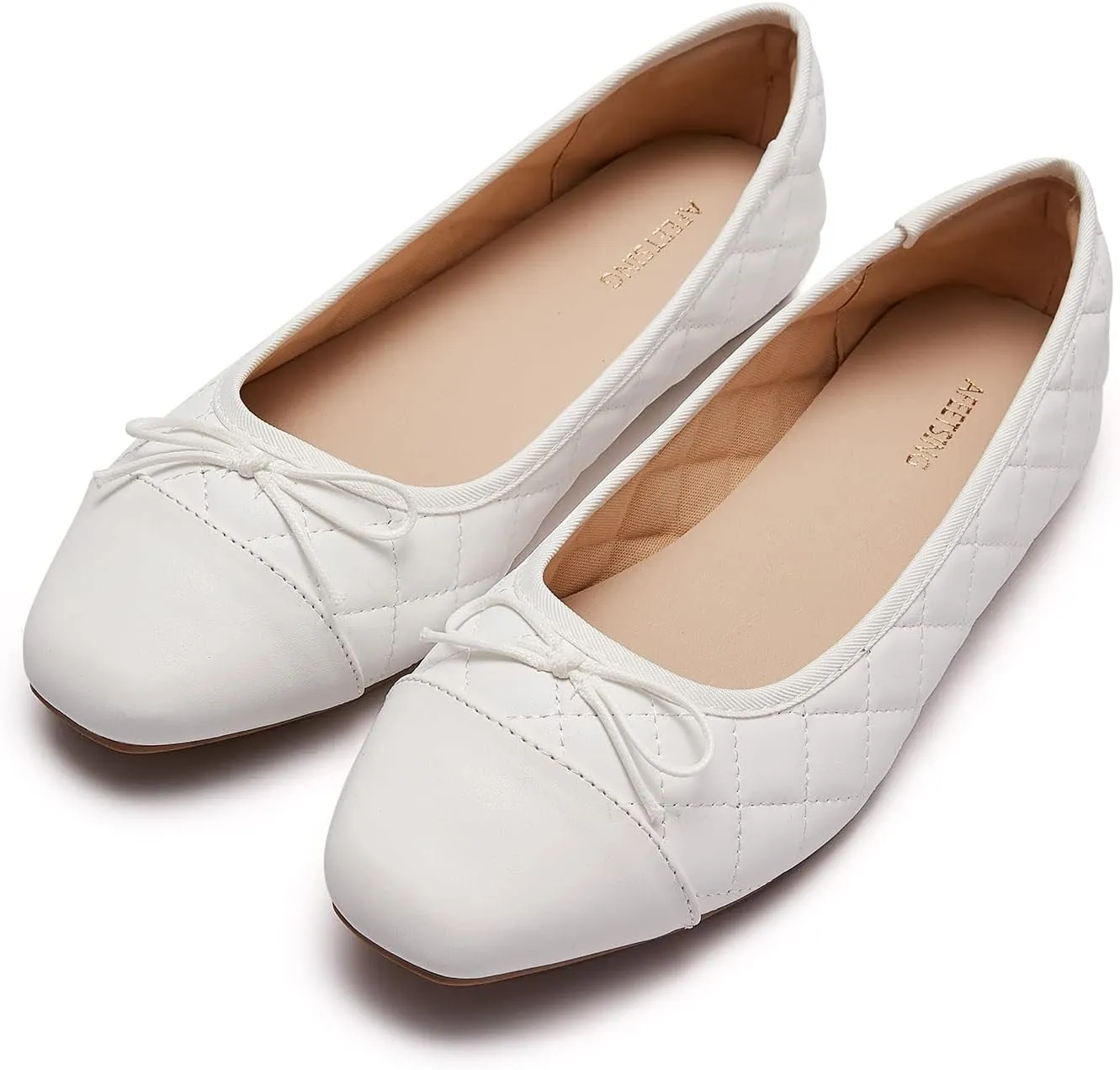 Women's Round Toe Ballet Flats Comfortable Bow Dressy Flats Shoes for Women