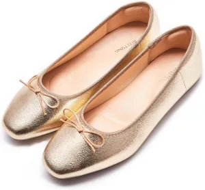 Women's Round Toe Ballet Flats Comfortable Bow Dressy Flats Shoes for Women