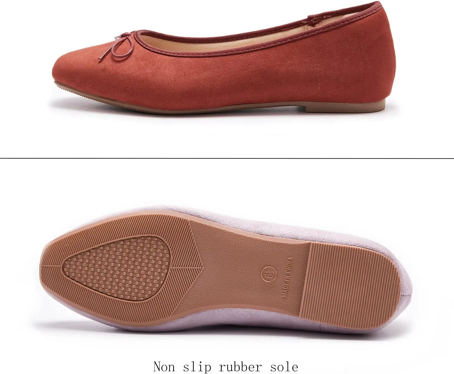Women's Round Toe Ballet Flats Comfortable Bow Dressy Flats Shoes for Women