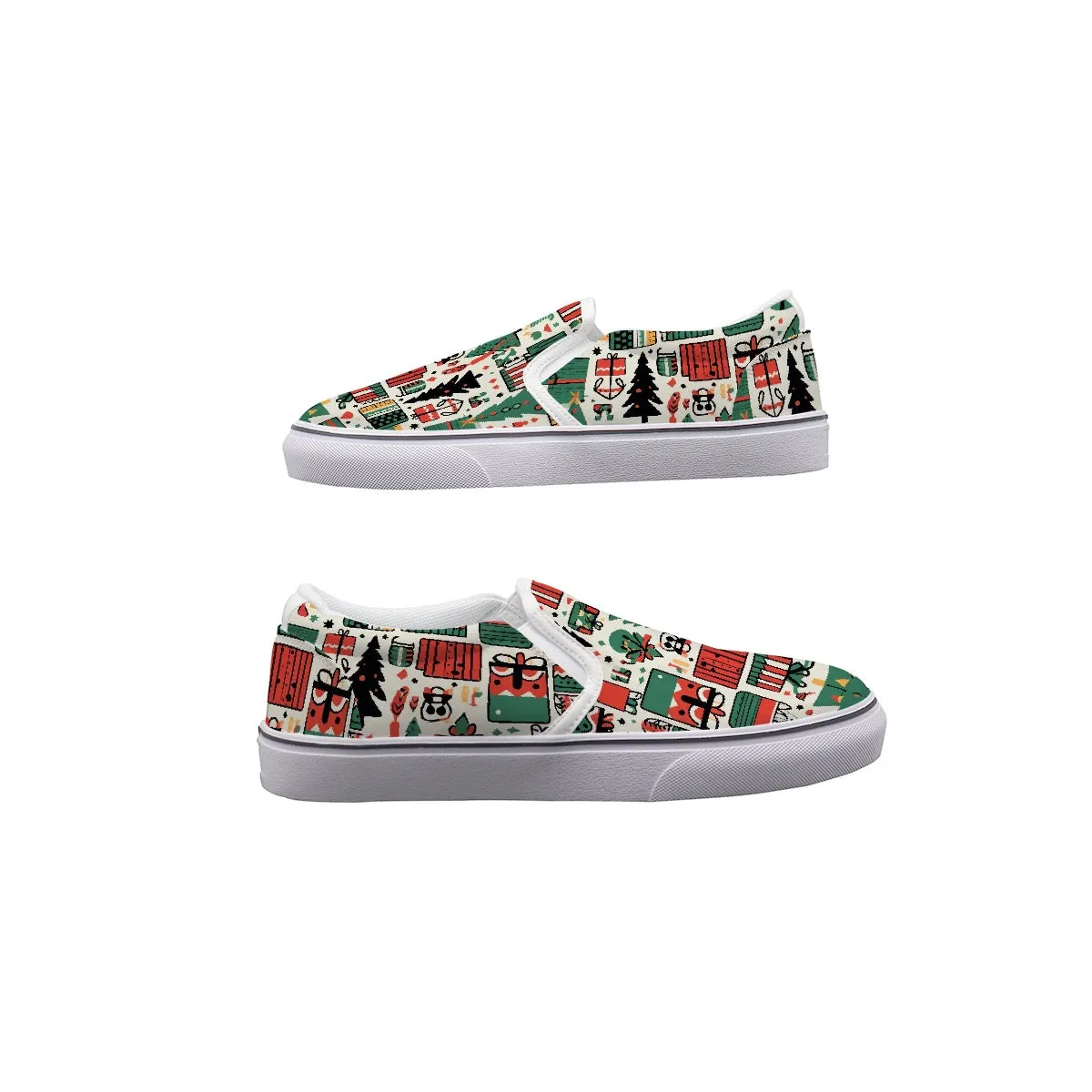 Women's Slip On Sneakers Christmas print