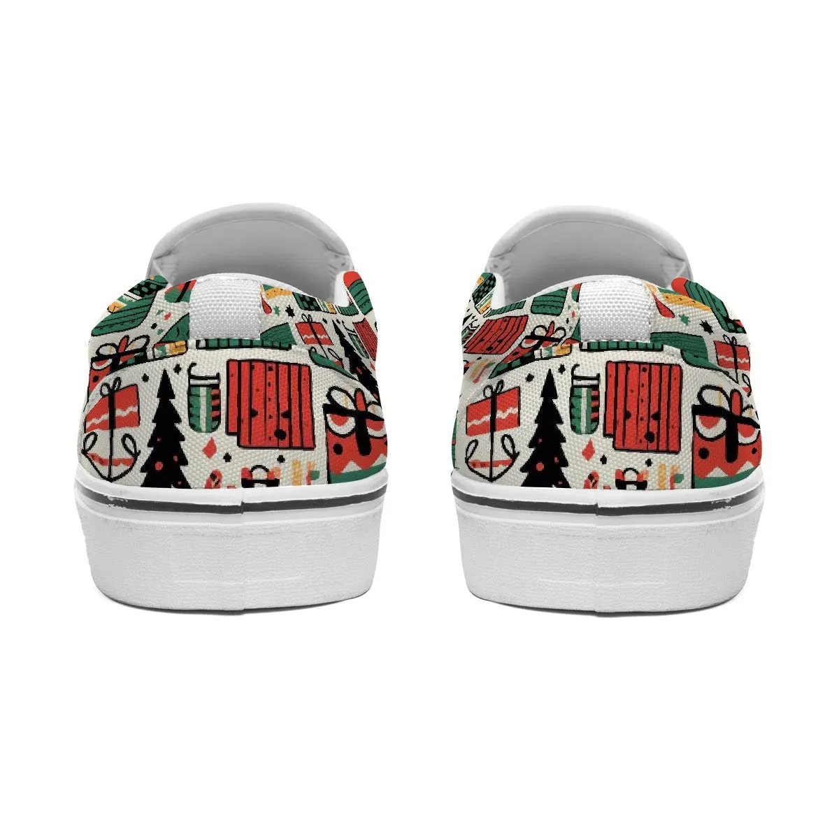 Women's Slip On Sneakers Christmas print