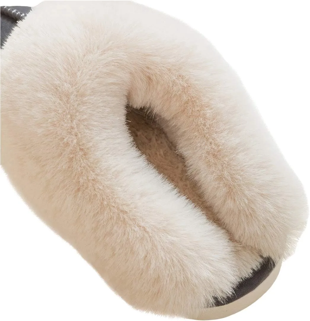 Women's Slippers Soft Plush Winter Warm House Shoes Slip on Memory Foam Fluffy Fur Slippers