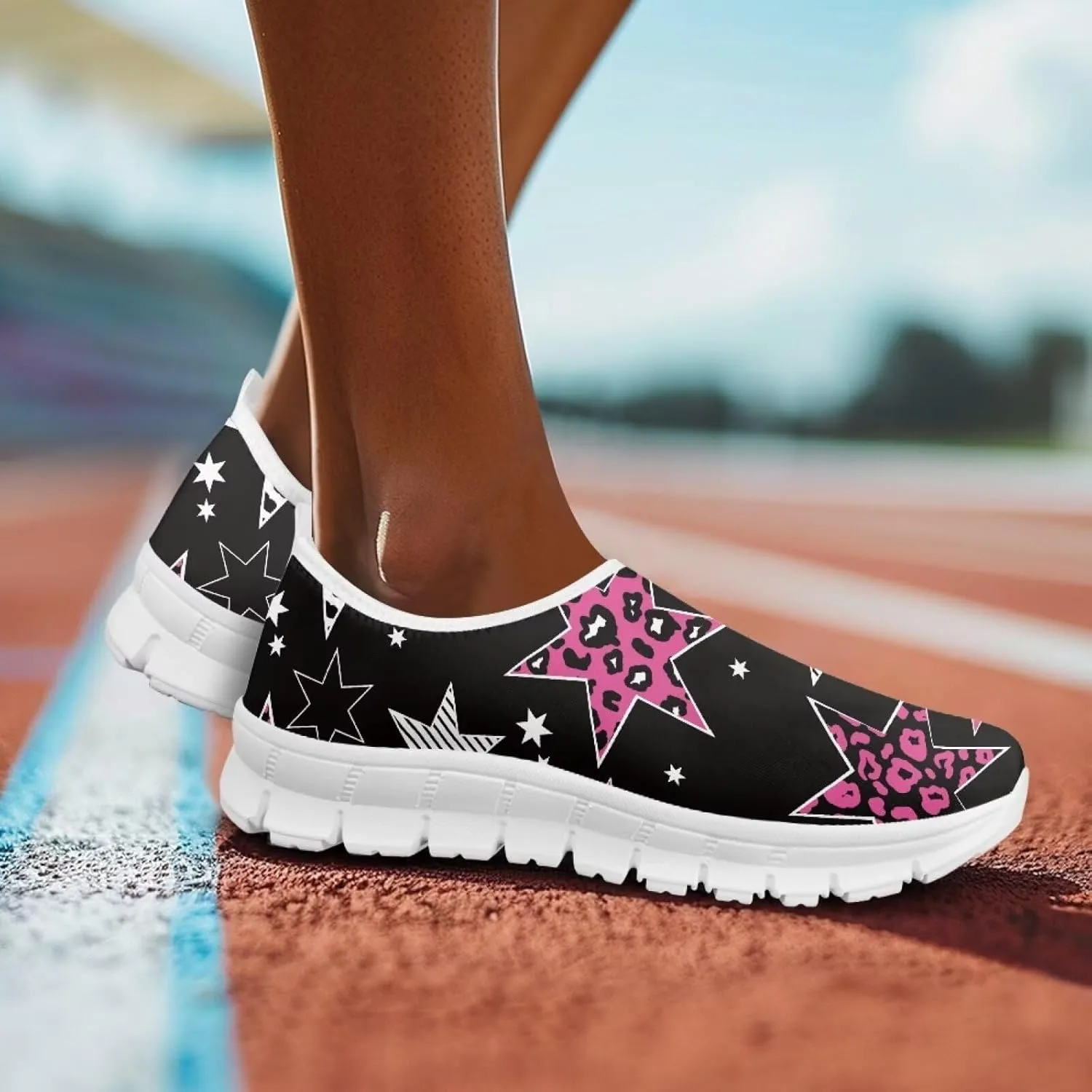 Women's Sneakers Casual Low Top Walking Sneaker Flat Outdoor Breathable Soft Slip On Lightweight Shoes for Women