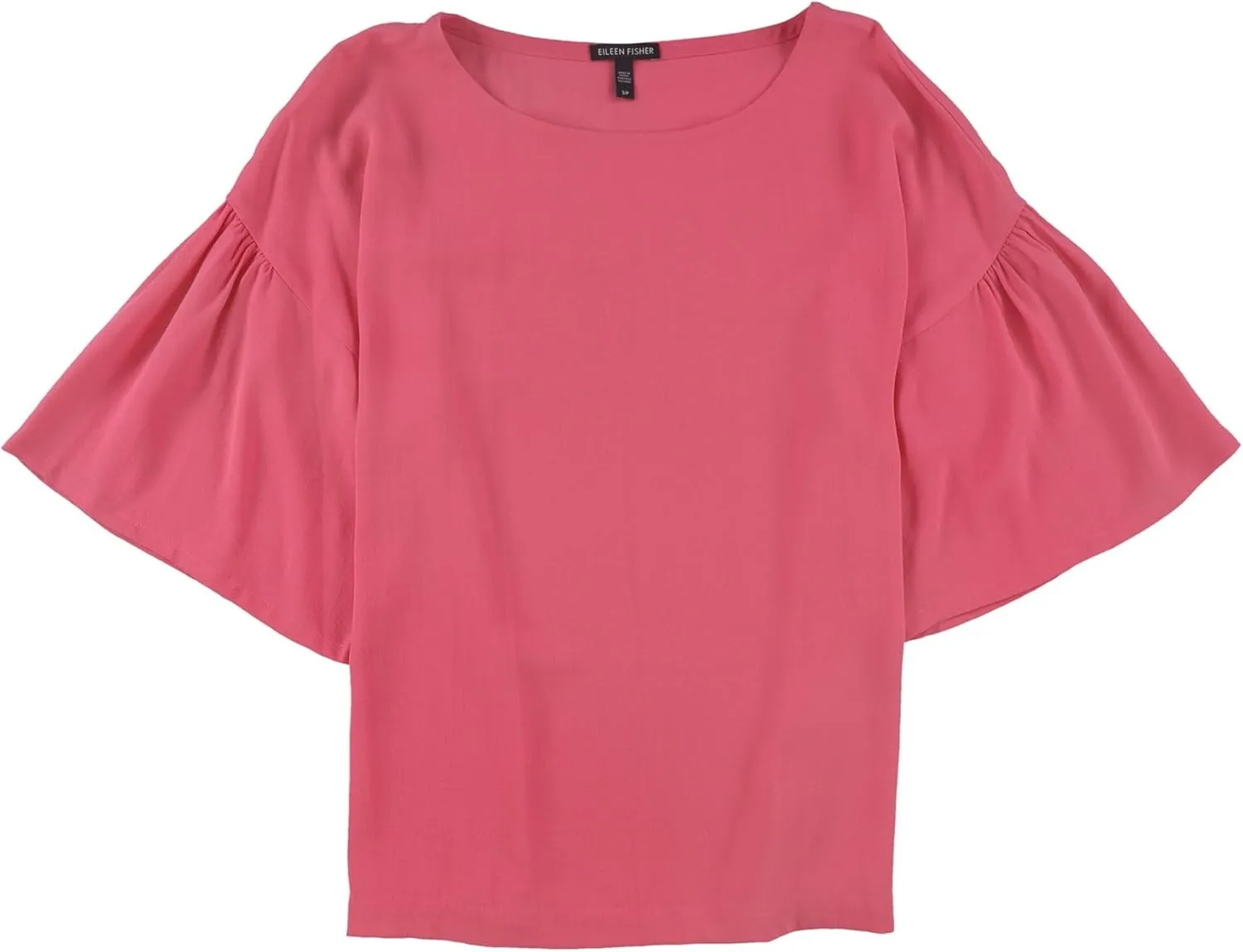 Womens Solid Pullover Blouse, Pink, Small