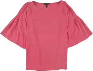 Womens Solid Pullover Blouse, Pink, Small