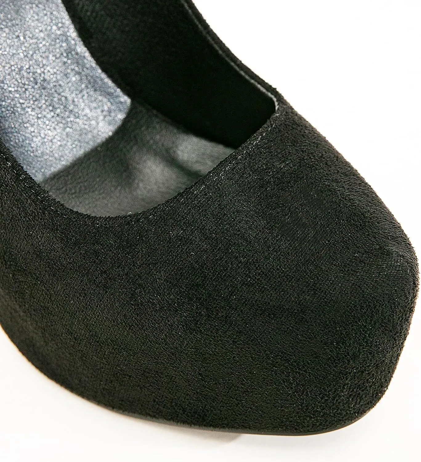 Women's Suede Stiletto Round Toe Platform Sexy Party Pumps Slip On Fashion 5.43 in Slip On Super High Heel Prom Wedding Dress Shoes
