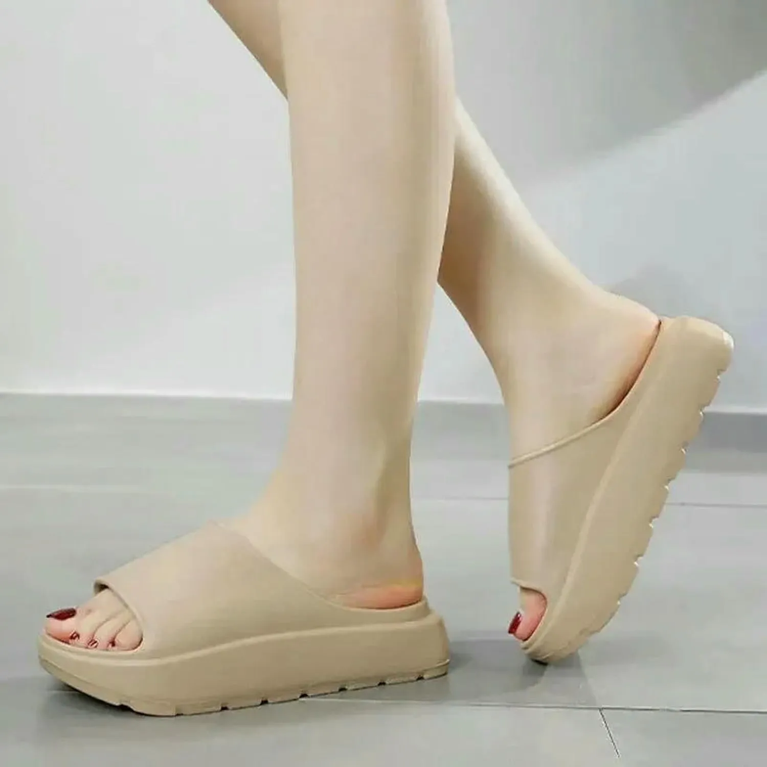 Women'S Summer Non-Slip Thick-Soled Slides/Slippers Fashion Comfort Flip Flops For Outdoor Beach Trip