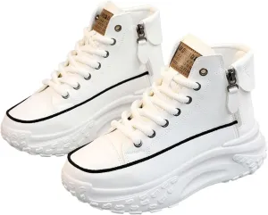 Women's Thick Sole Fashionable Round Toe Casual Shoes Women's Air 1 Crater Casual Shoes Height Increasing Lady Flip Flop