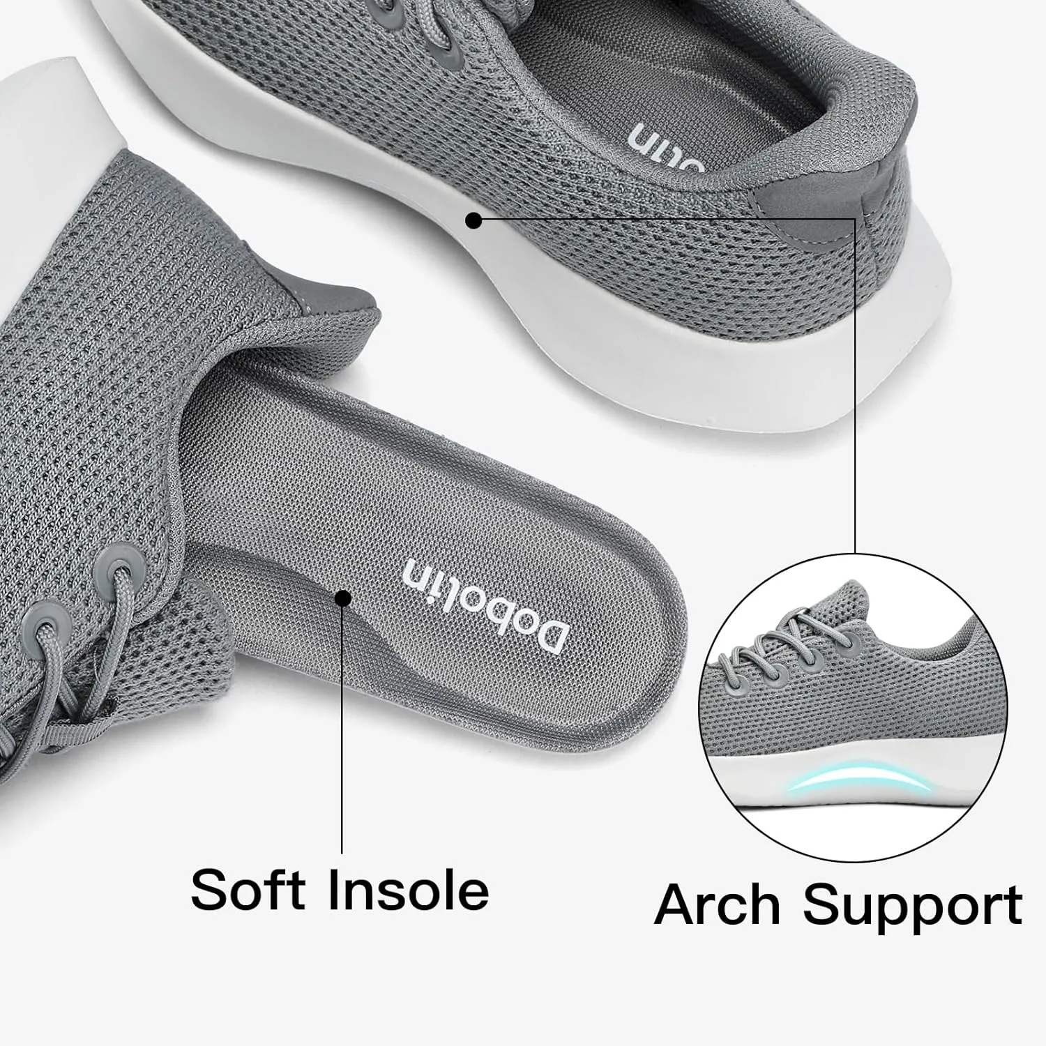 Womens Walking Shoes with Arch Support, Slip on Sneakers Women Fashion Sneakers, Tennis Shoes Comfortable Orthopedic