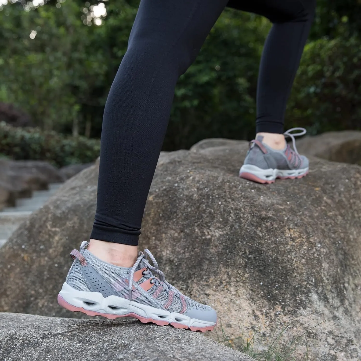 Womens Water Hiking Shoes Light Travel Quick Dry Mesh Outdoor Non-Slip Sneakers Aqua Shoes