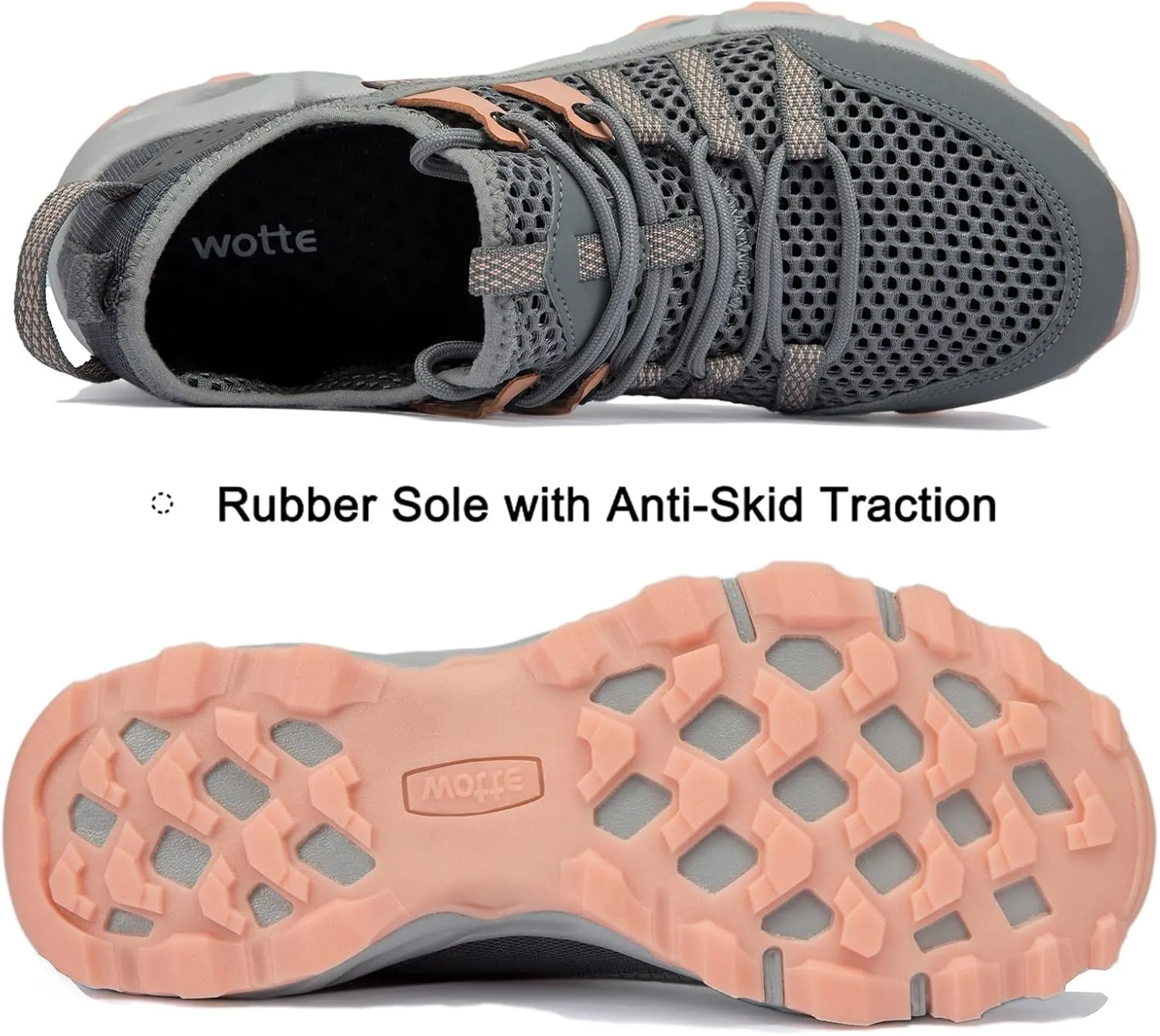 Womens Water Hiking Shoes Light Travel Quick Dry Mesh Outdoor Non-Slip Sneakers Aqua Shoes