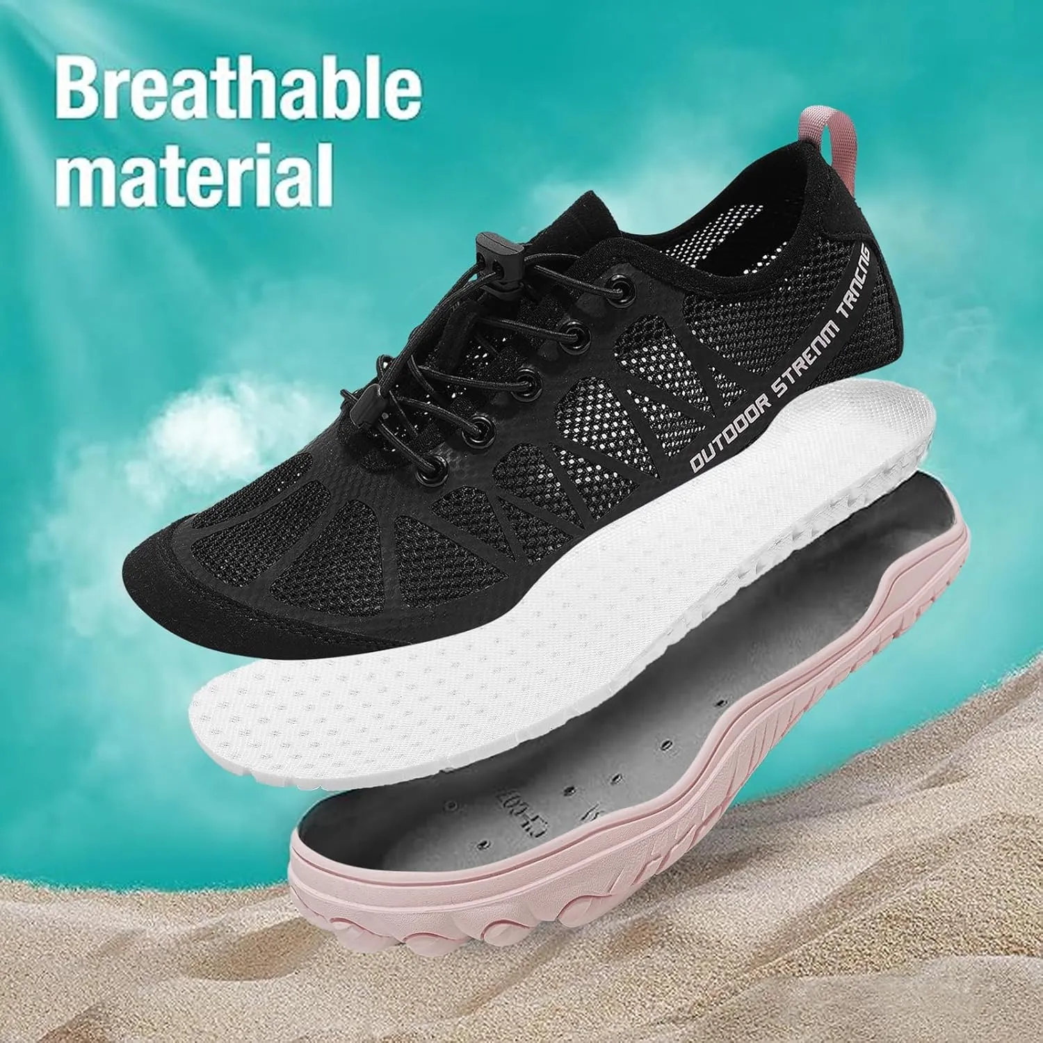 Women's Water Shoes Lightweight Aqua Shoes for Beach Swim Pool Kayaking
