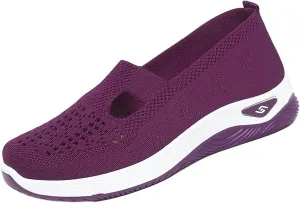 Women's Woven Orthopedic Breathable Soft Shoes Go Walking Slip on Diabetic Foam Shoes Sneakers,Women's Woven Breathable Soft Sole Shoes Sneakers