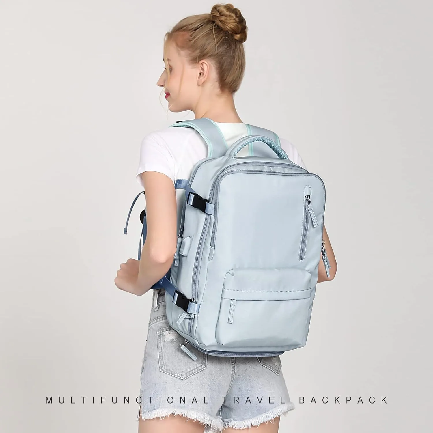 WONHOX Large Travel Backpack Carry on Flight Approved Laptop Work Business Backpack for Women Men Mochila de Viaje