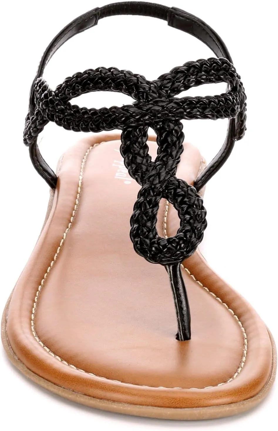 XAPPEAL Akia - Women's Braided Ankle Strap Gladiator Thong Flip Flop Sandals