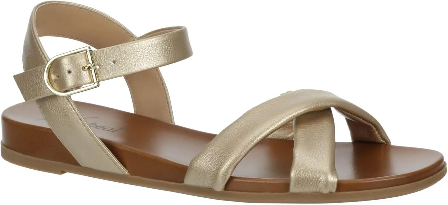 XAPPEAL Rayna - Women's Strappy Open Toe Casual Flat Sandals