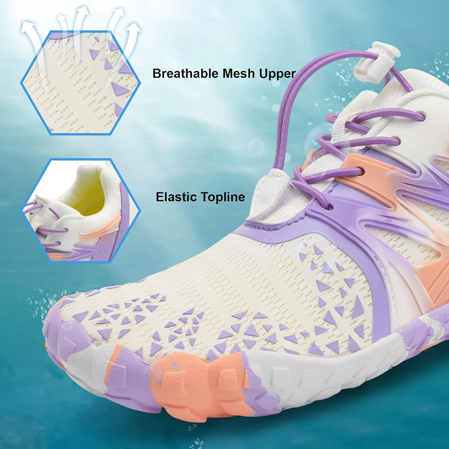 XIHALOOK Athletic Hiking Water Shoes Womens Mens Quick Dry Barefoot for Beach Walking Kayaking Surfing Training