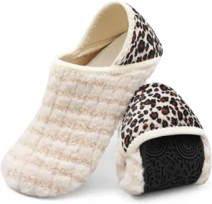 XIHALOOK House Slippers for Women Men Cozy Sock Shoes with Soft Rubber Sole Slip On for Indoor/Outdoor