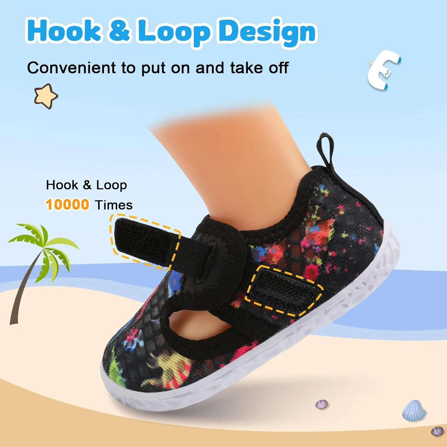 XIHALOOK Toddler Water Shoes for Boys Girls Kids Quick Dry Aqua Skin Barefoot for Beach Swim Pool River