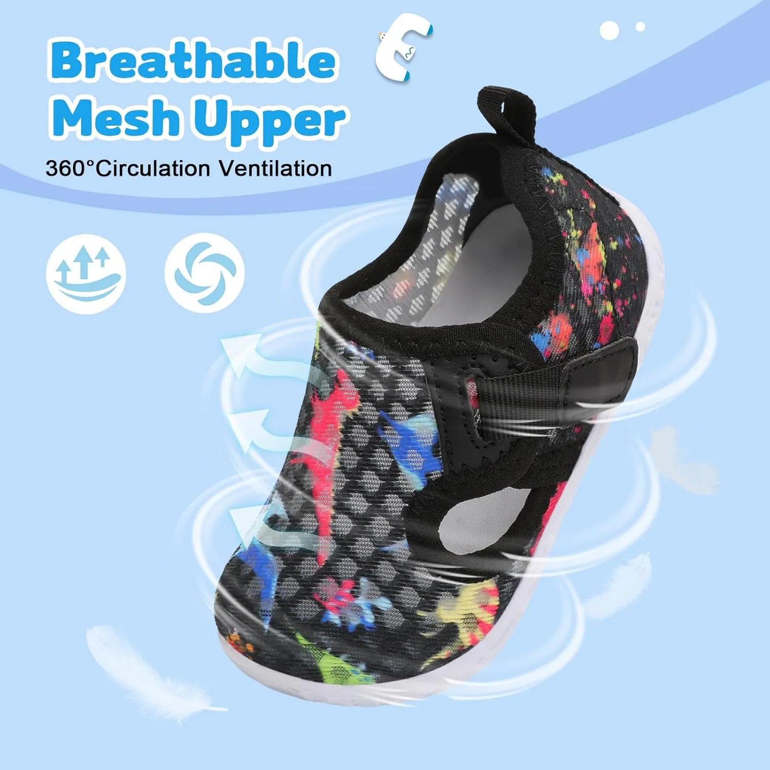 XIHALOOK Toddler Water Shoes for Boys Girls Kids Quick Dry Aqua Skin Barefoot for Beach Swim Pool River