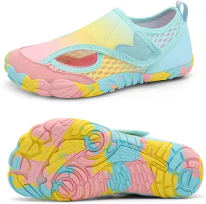 XIHALOOK Water Shoes for Kids Boys Girls Wide Toe Barefoot Quick Dry for Beach Swim Pool Surf Aqua Sports