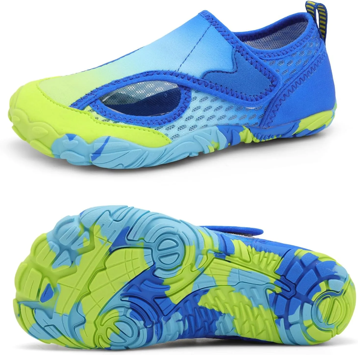 XIHALOOK Water Shoes for Kids Boys Girls Wide Toe Barefoot Quick Dry for Beach Swim Pool Surf Aqua Sports