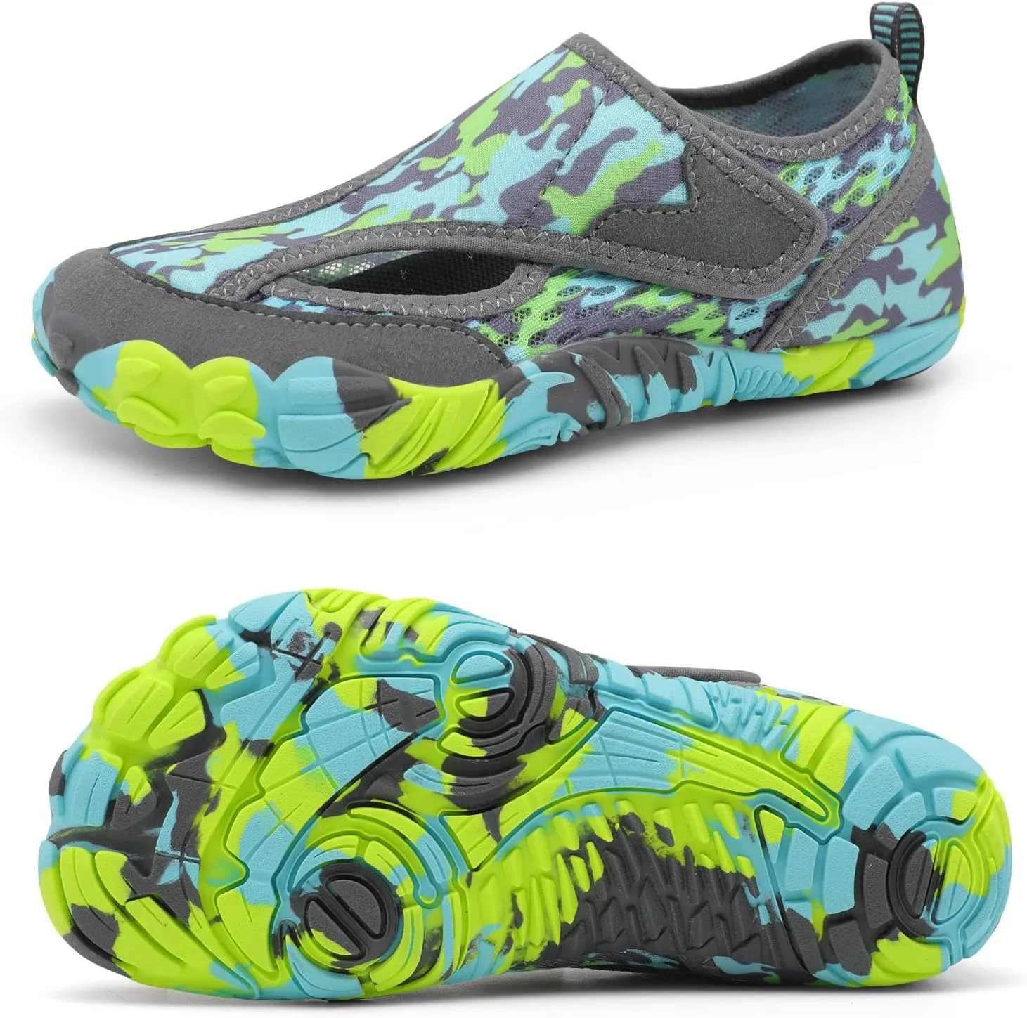 XIHALOOK Water Shoes for Kids Boys Girls Wide Toe Barefoot Quick Dry for Beach Swim Pool Surf Aqua Sports