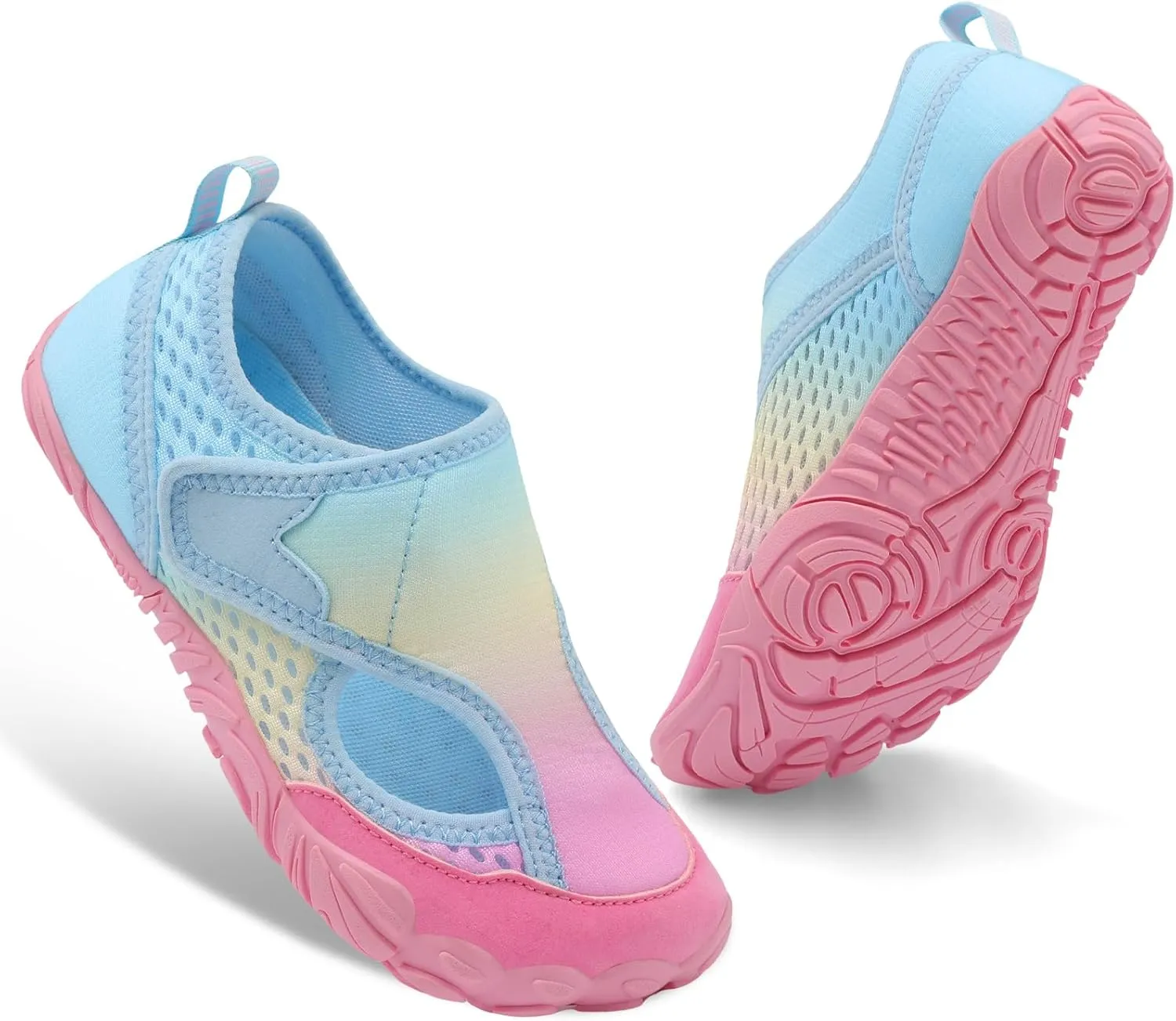 XIHALOOK Water Shoes for Kids Boys Girls Wide Toe Barefoot Quick Dry for Beach Swim Pool Surf Aqua Sports