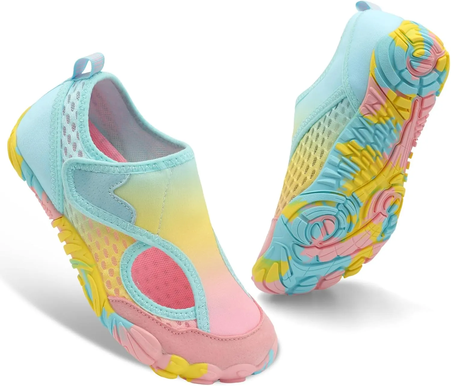 XIHALOOK Water Shoes for Kids Boys Girls Wide Toe Barefoot Quick Dry for Beach Swim Pool Surf Aqua Sports