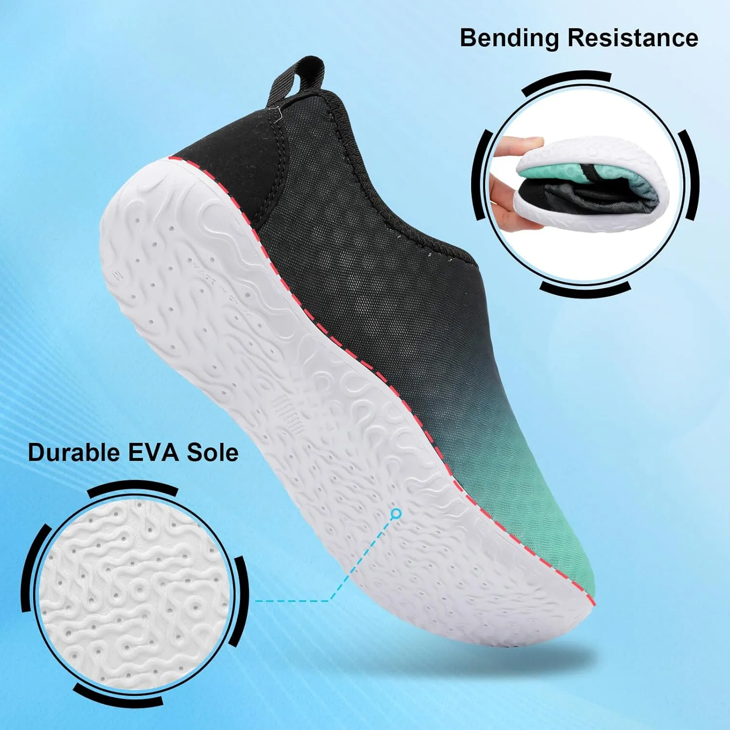 XIHALOOK Water Shoes for Women Men Quick Dry Lightweight Aqua Barefoot for Beach Swim Pool Surf Yoga Sports