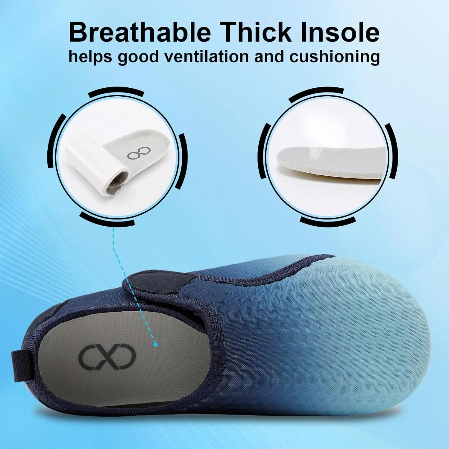 XIHALOOK Water Shoes for Women Men Quick Dry Lightweight Aqua Barefoot for Beach Swim Pool Surf Yoga Sports