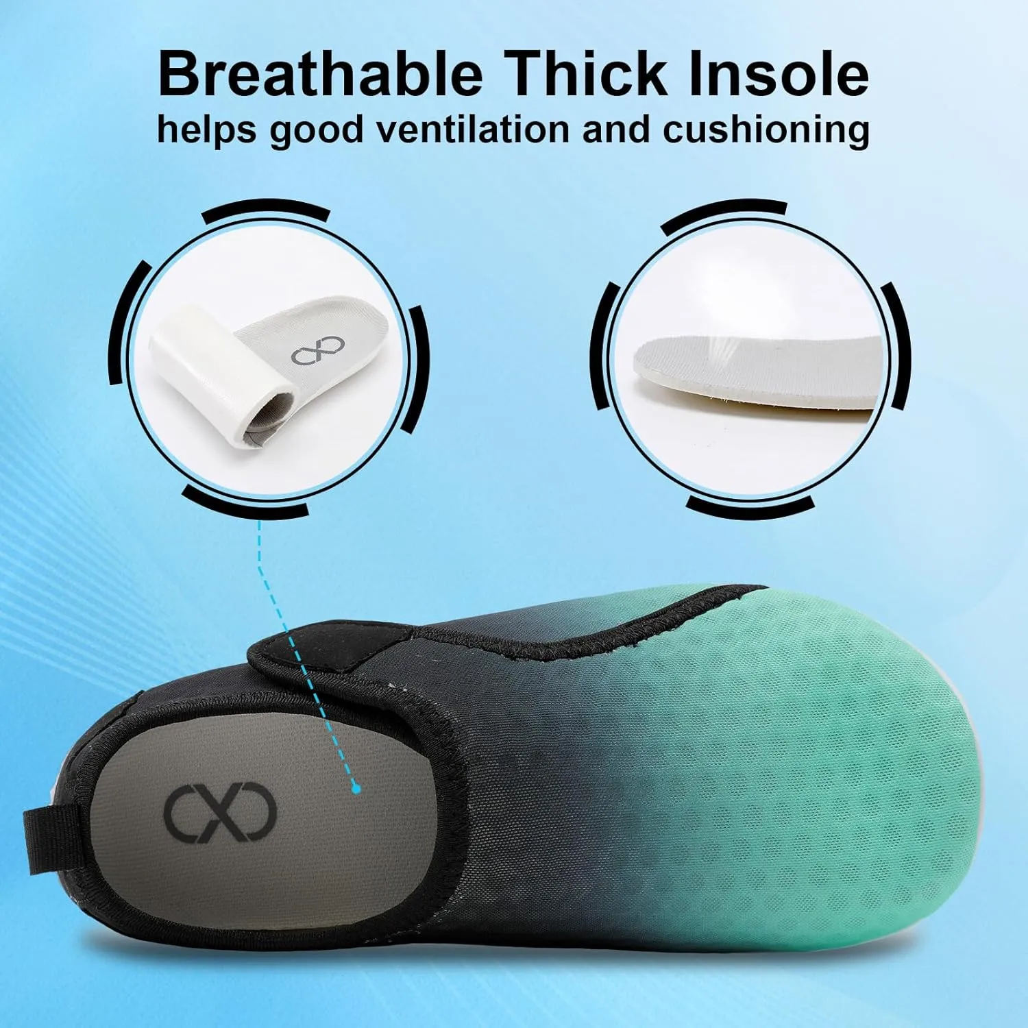 XIHALOOK Water Shoes for Women Men Quick Dry Lightweight Aqua Barefoot for Beach Swim Pool Surf Yoga Sports