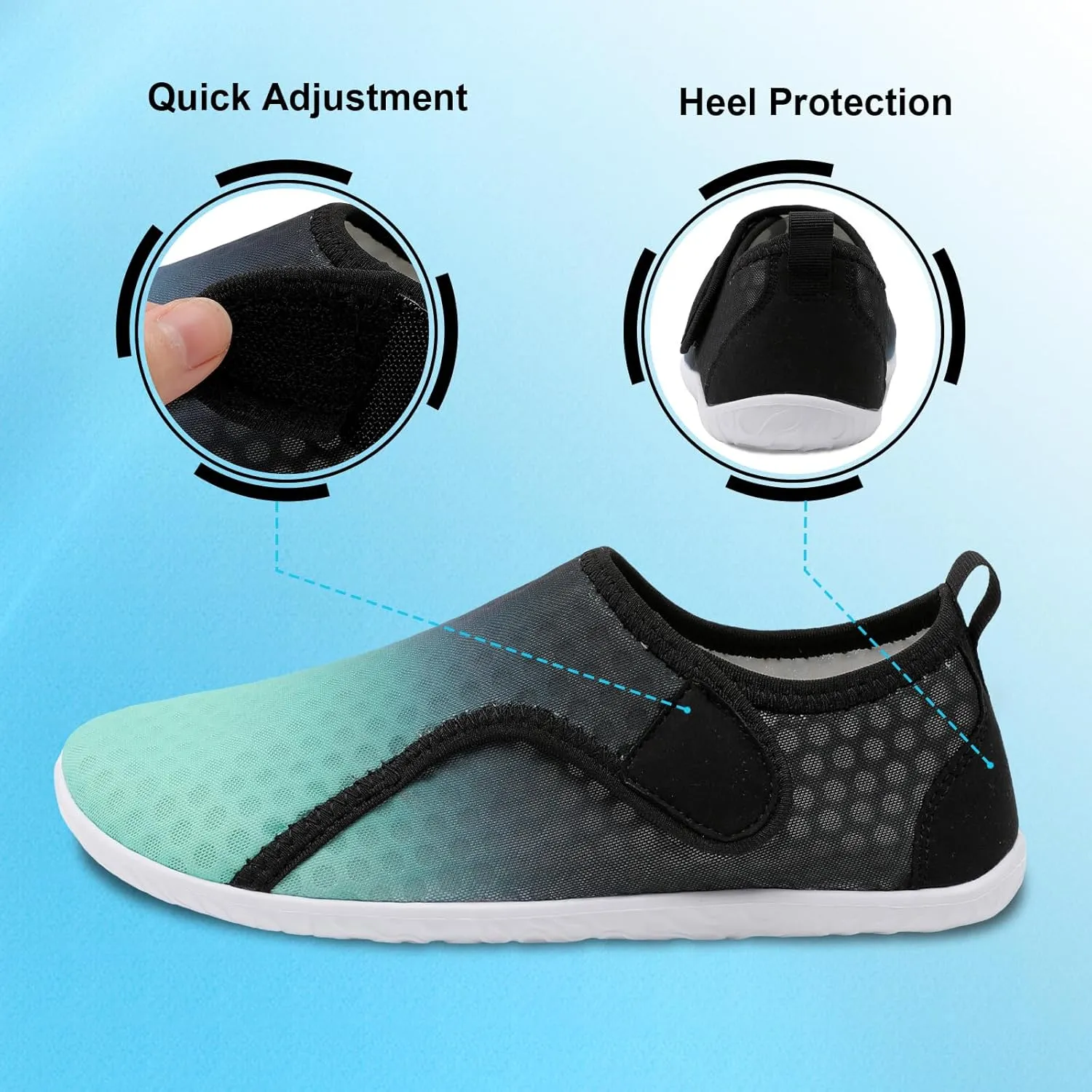 XIHALOOK Water Shoes for Women Men Quick Dry Lightweight Aqua Barefoot for Beach Swim Pool Surf Yoga Sports