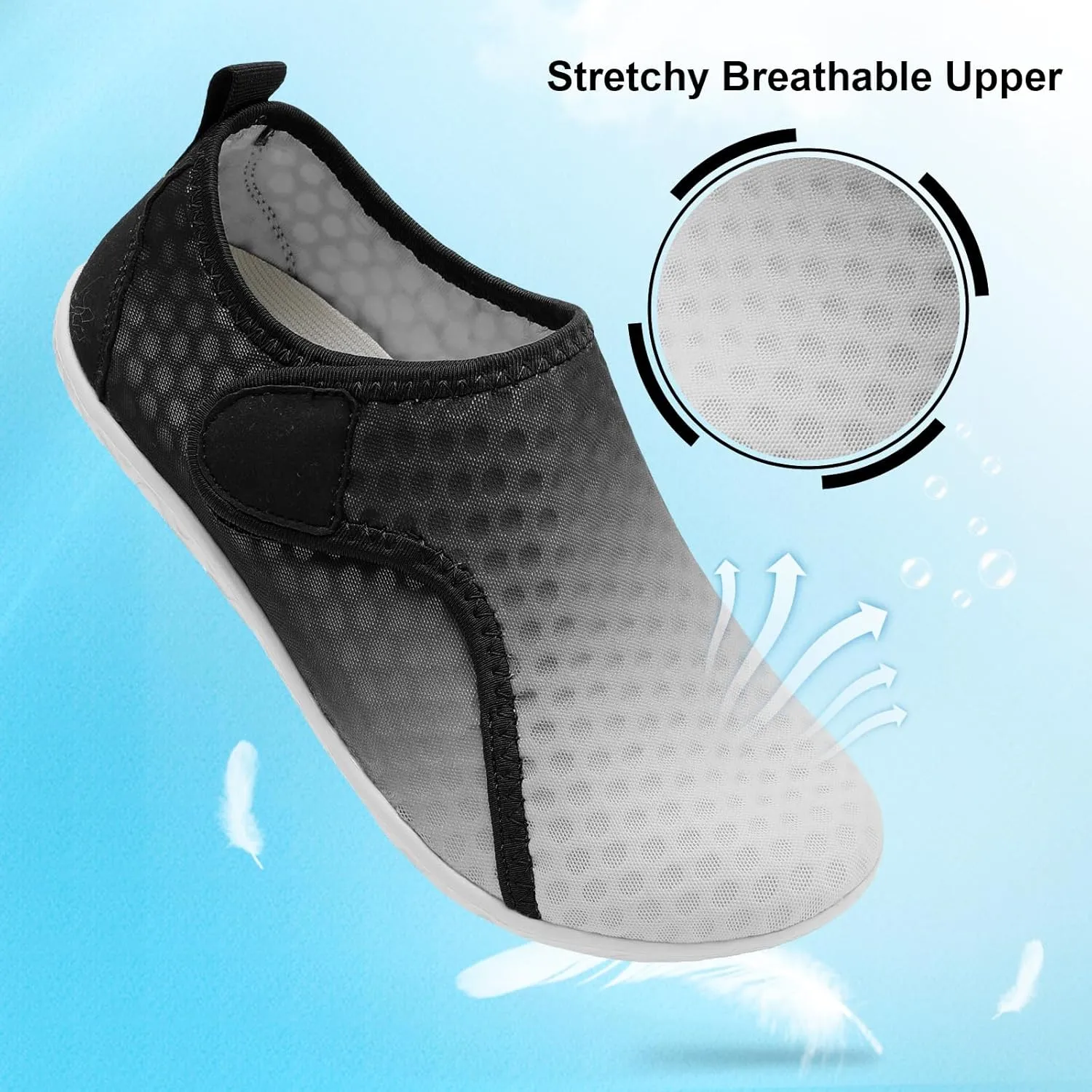 XIHALOOK Water Shoes for Women Men Quick Dry Lightweight Aqua Barefoot for Beach Swim Pool Surf Yoga Sports