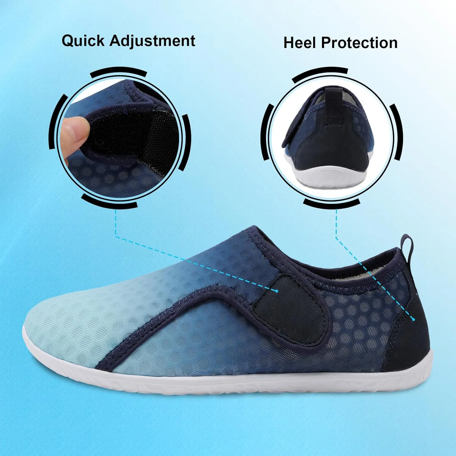 XIHALOOK Water Shoes for Women Men Quick Dry Lightweight Aqua Barefoot for Beach Swim Pool Surf Yoga Sports