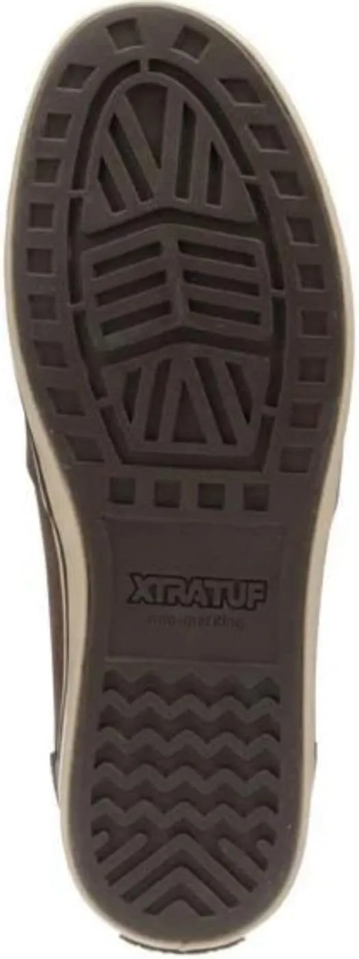 XTRATUF Sharkbyte Men’s Nubuck Leather Deck Shoes, Chocolate (22501), 8.5, Men's
