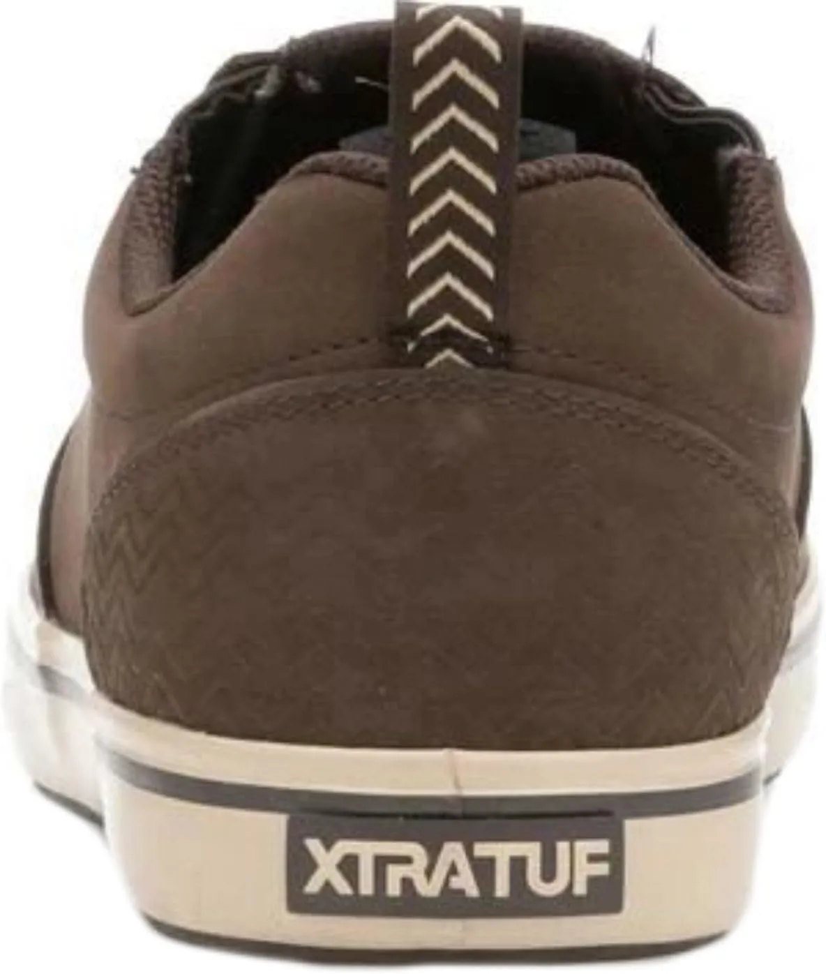 XTRATUF Sharkbyte Men’s Nubuck Leather Deck Shoes, Chocolate (22501), 8.5, Men's