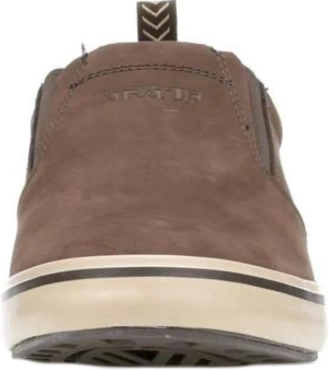 XTRATUF Sharkbyte Men’s Nubuck Leather Deck Shoes, Chocolate (22501), 8.5, Men's