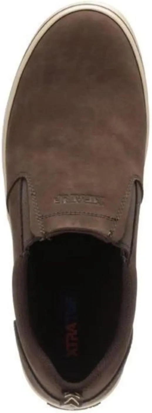 XTRATUF Sharkbyte Men’s Nubuck Leather Deck Shoes, Chocolate (22501), 8.5, Men's