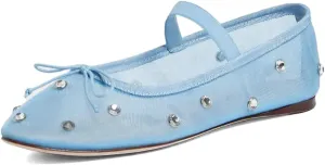 XYD Women Girls Ballet Flats Slip On Closed Almond Toe Elastic Single Strap Bowknot Cute Dress Date Shoes