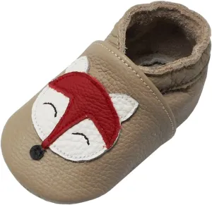 YALION Soft Leather Baby Shoes Moccasins Slip-on Boys Girls Slippers with Elastic Ankle, Anti-Slip First Walking Crib Shoes for Infant Toddlers