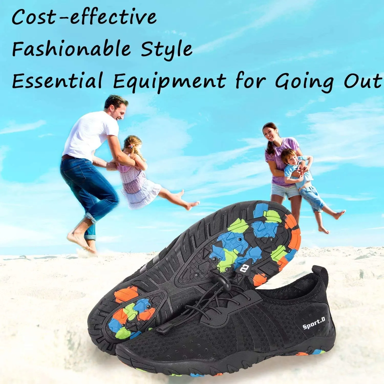 YALOX Water Shoes Men's Women's Swim Shoes Outdoor Beach Barefoot Quick-Dry Aqua Pool Socks Swimming Yoga Surfing Exercise