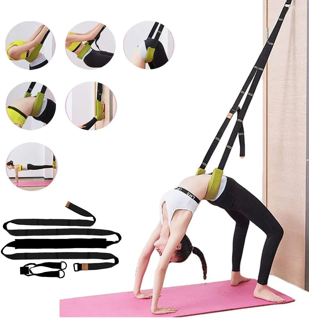 Yoga Strap for Stretching, Waist Back Leg Stretch Strap/Yoga Fitness Band, Waist Flexibility Assist Trainer for Yoga, Pilates, Ballet, Dancing, Gymnastics