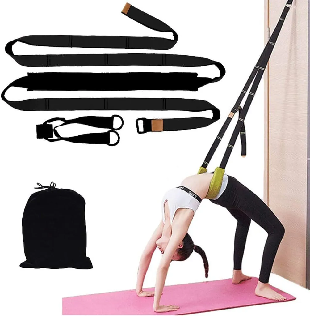 Yoga Strap for Stretching, Waist Back Leg Stretch Strap/Yoga Fitness Band, Waist Flexibility Assist Trainer for Yoga, Pilates, Ballet, Dancing, Gymnastics